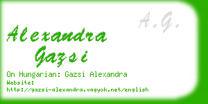 alexandra gazsi business card